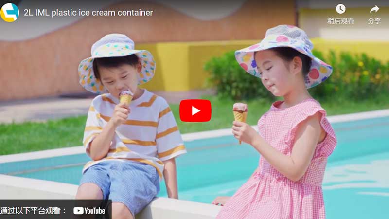 2L IML Plastic Ice Cream Container