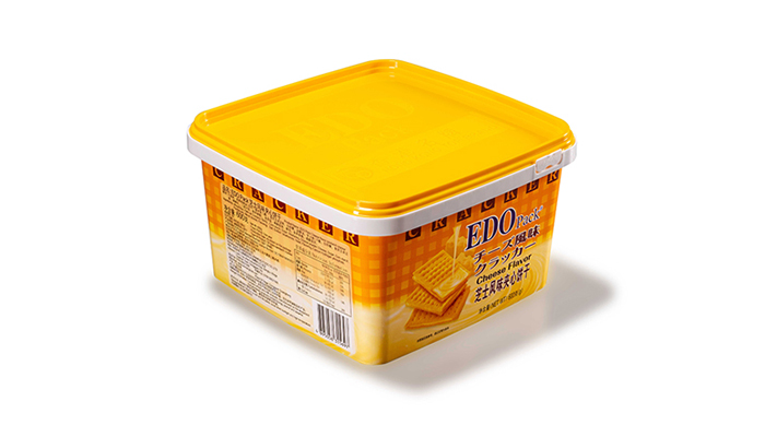Different IML Plastic Biscuit Container Models Contrast