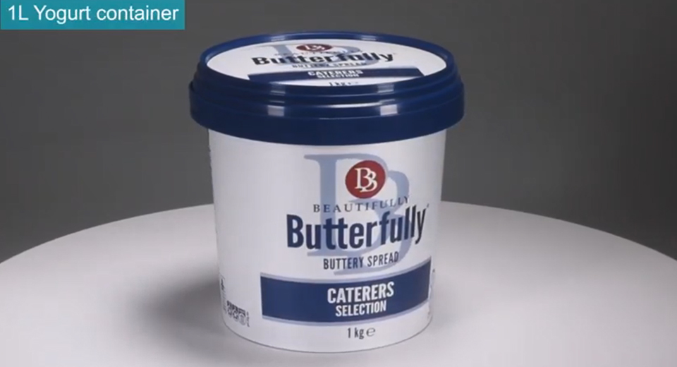 33oz PP Round IML Margarine Container Video