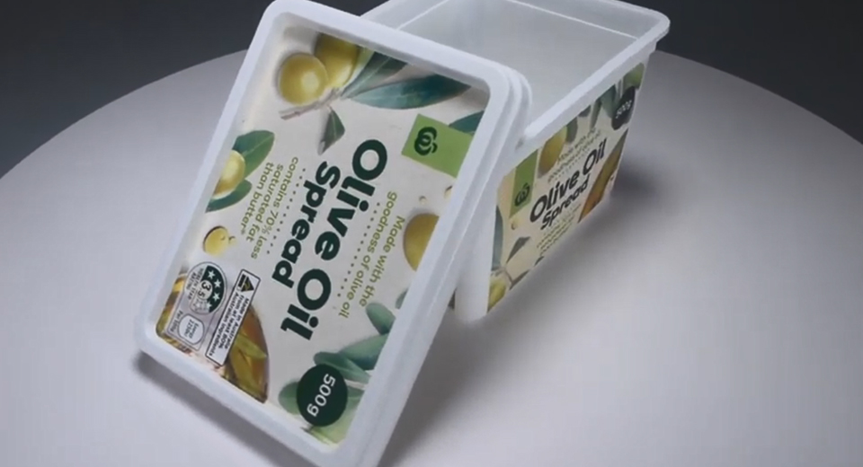 500g Square Plastic IML Spread Container Video