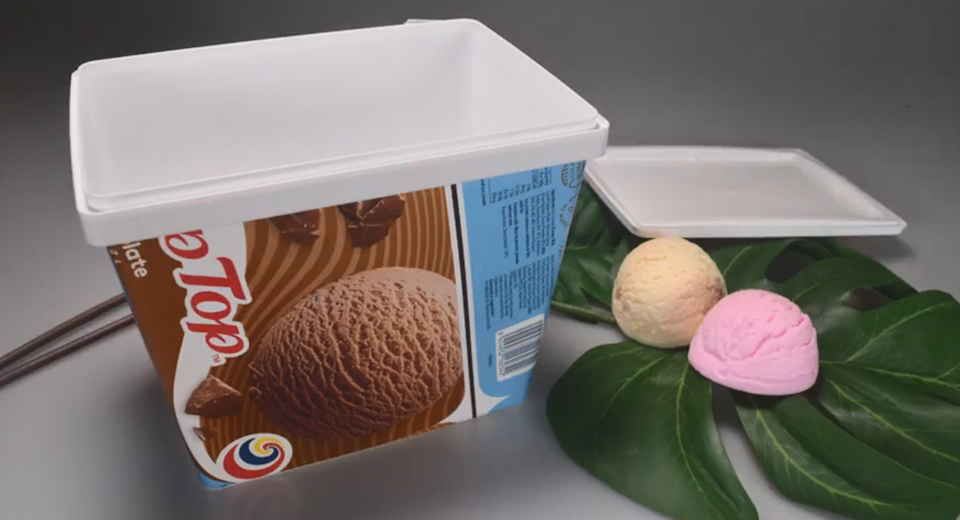 2kg Rectangular Plastic IML Ice Cream Container As Tall Height Video
