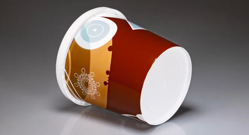 24oz Round Plastic IML Ice Cream Container Video