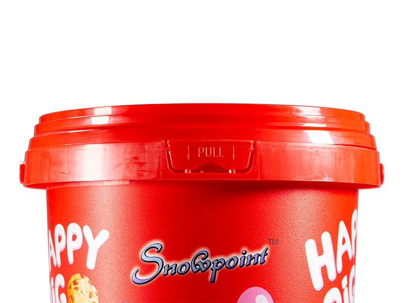 1l round plastic chocholate bucket5