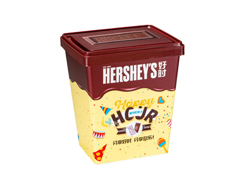 1kg Plastic Ice Cream Container As Rectangular Shape