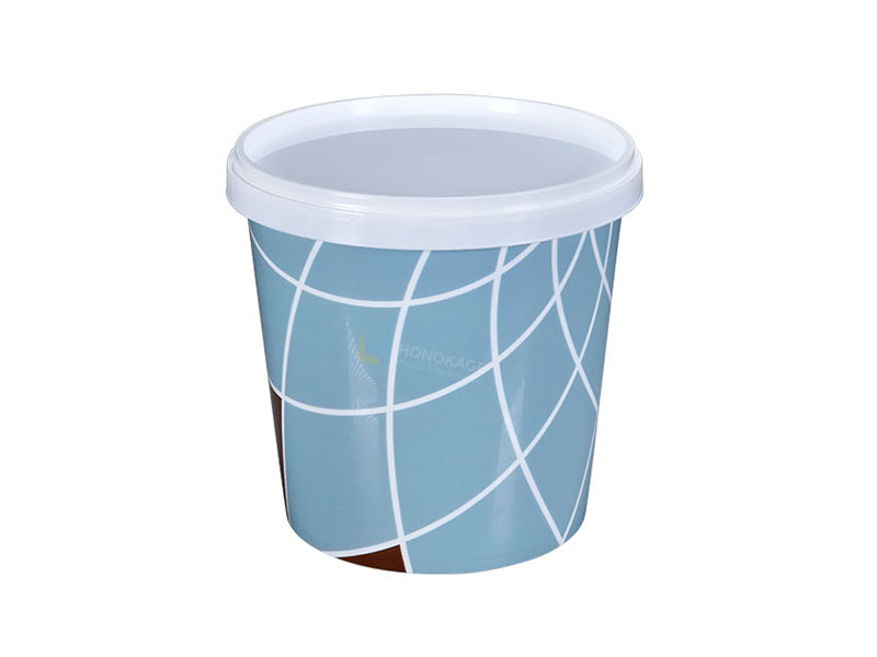 24oz Round Plastic IML Ice Cream Container