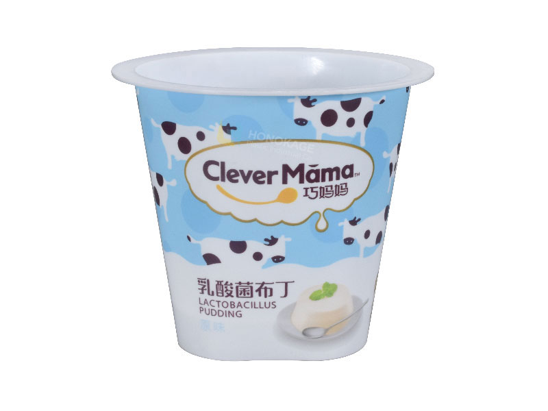 125g plastic iml yogurt cup as bottom square and top round 2