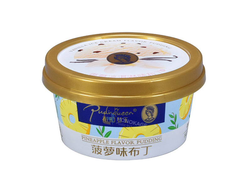 130g Plastic IML Yogurt Cup With Lid And Spoon