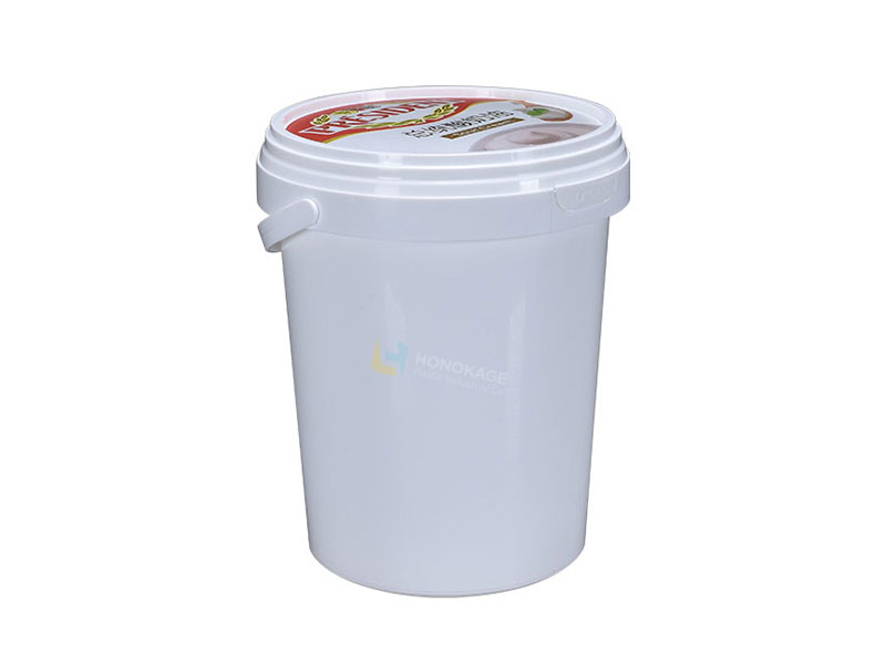 1kg round plastic yogurt container with handle 1