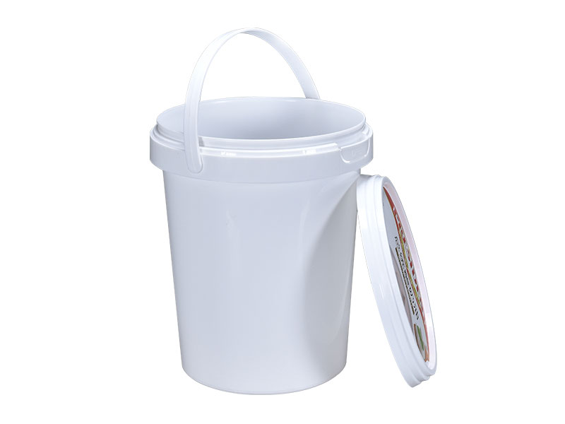 1kg round plastic yogurt container with handle 2