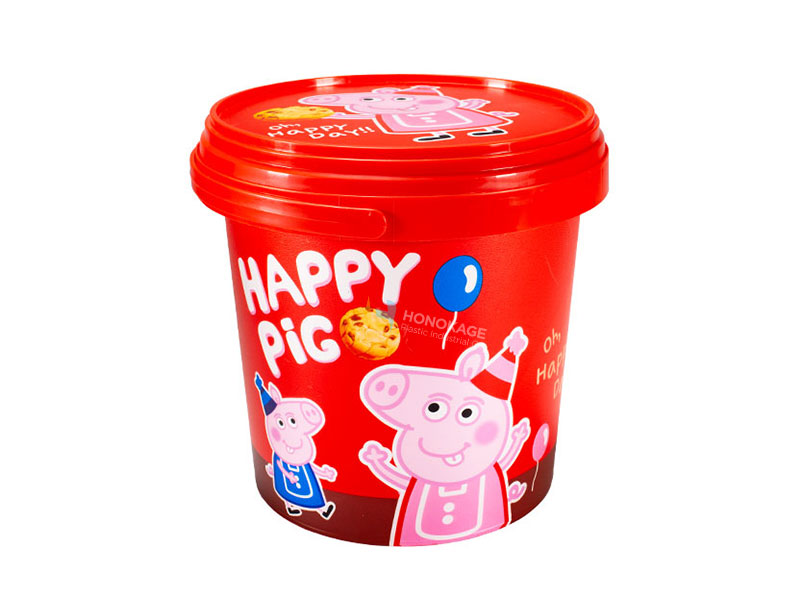 1l round plastic chocholate bucket 2