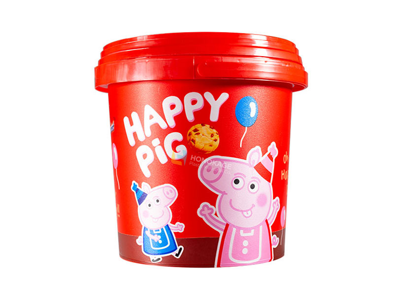 1l round plastic chocholate bucket 3