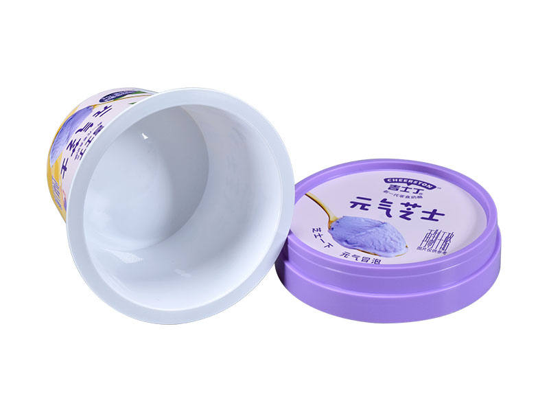 3oz plastic yogurt cup with lid and spoon 4