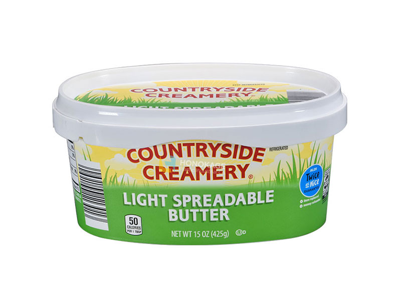 450g oval plastic butter container 2