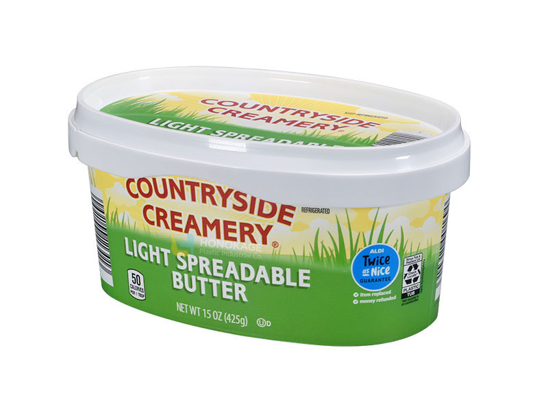450g oval plastic butter container 3