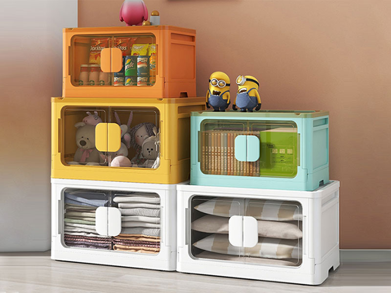 plastic storage cabinet with doors for cloth 1