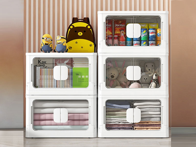 plastic storage cabinet with doors for cloth 2