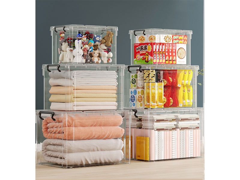 transparent plastic storage container in rectangular shape 5