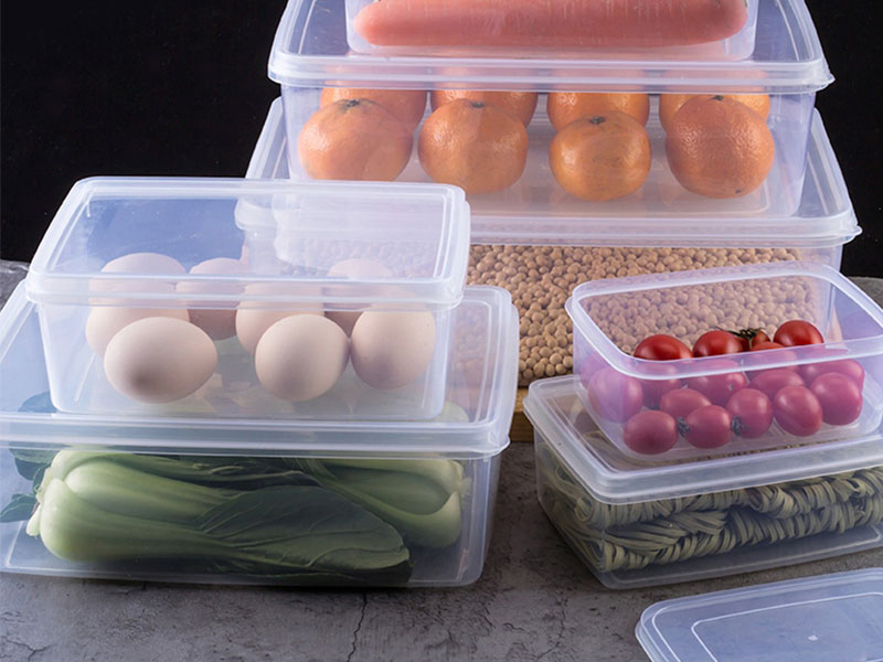 transparent plastic storage container in rectangular shape 6