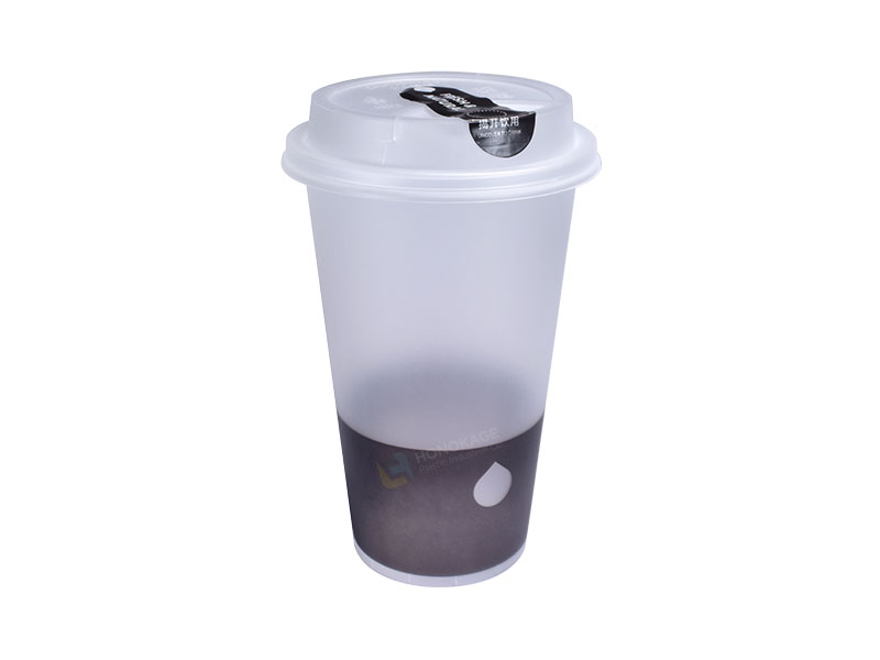 500ml Plastic Printed Milk Tea Cup