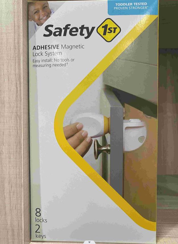 Child & Baby Safety Proof Magnetic Invisible Cupboard Locks 16 Locks & 2  Keys