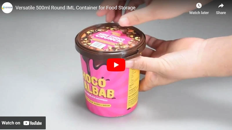 Versatile 500ml Round IML Container for Food Storage