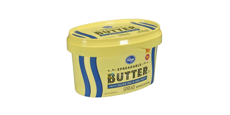 30oz Oval Plastic IML Margarine Container