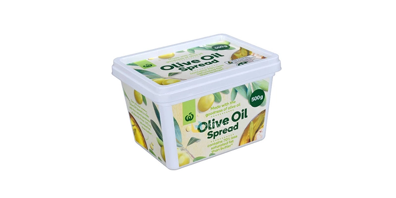 500g Square Plastic IML Spread Container