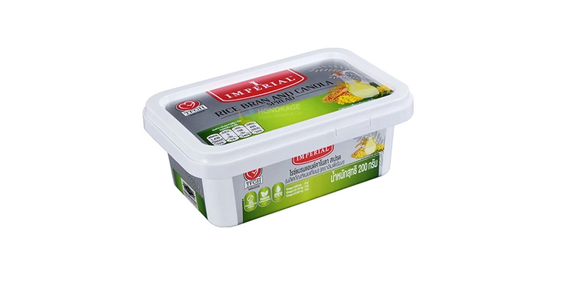 8oz PP Rectangular Butter Container With Tamper Evident Proof System