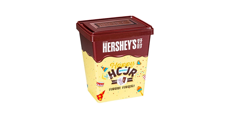 1kg Plastic Ice Cream Container As Rectangular Shape